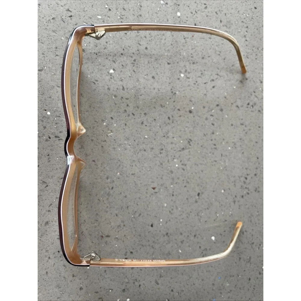 Gianni Po GP P49 Purple Rectangle Full Rim 52-17-135 Wine Eyeglasses Frames ONLY